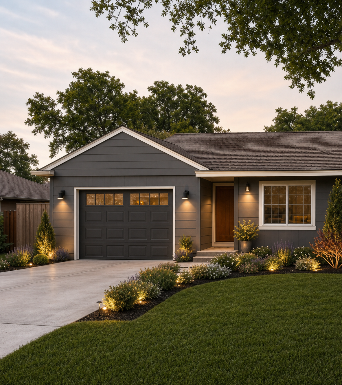 Same home exterior after DesignAI glow-up concept