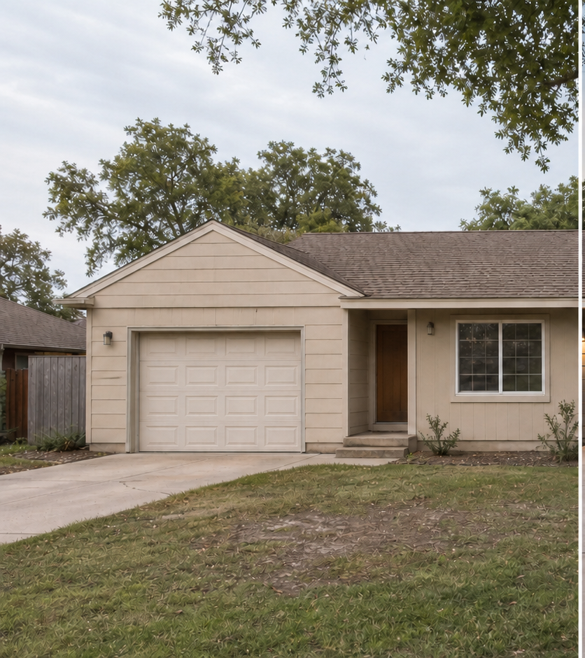 Original home exterior before DesignAI