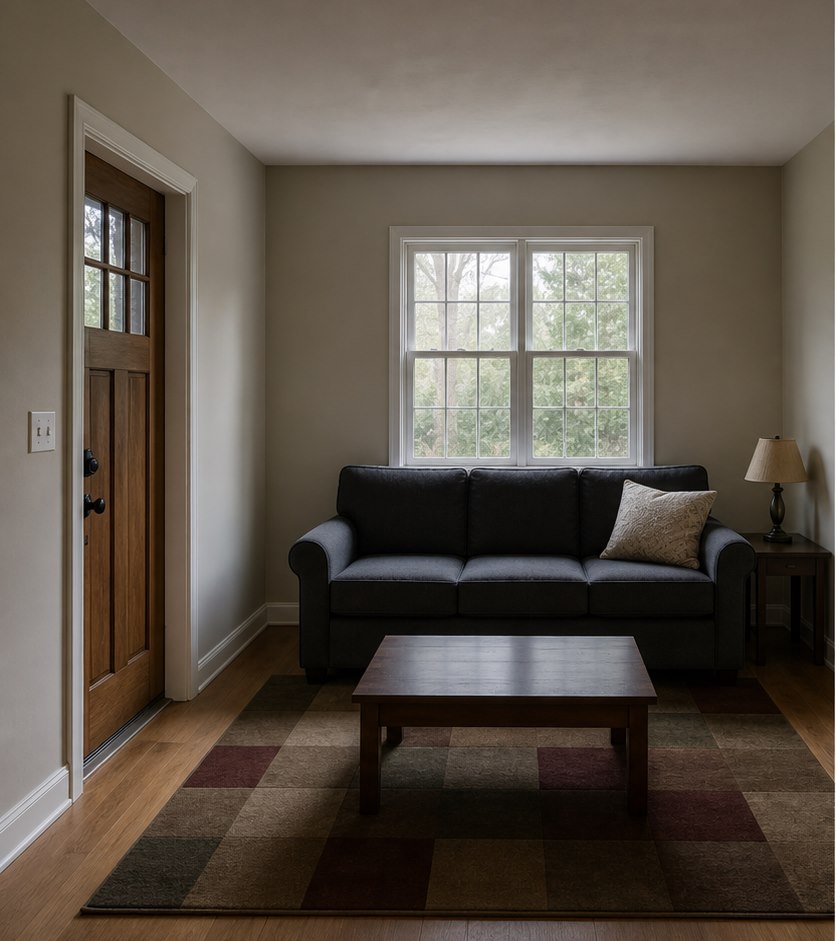 Original living room photo before DesignAI direction